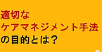 【適切なケアマネジメント手法の目的とは？】(2024.11.13)