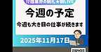 【2025年11月17日　今週の予定　今週も大き目の仕事が続きます】(2025.11.17)
