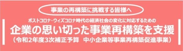 令和二年度第三次補正　事業再構築補助金（第5回）