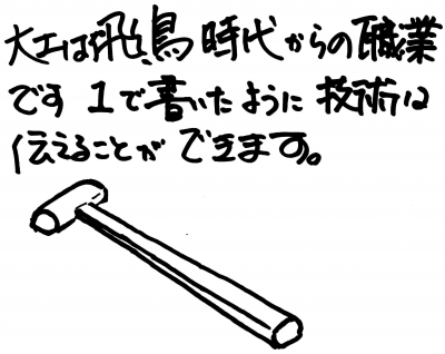 大工は飛鳥時代から