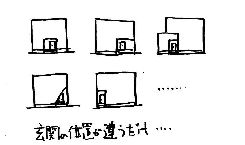 道路に窓がない家③