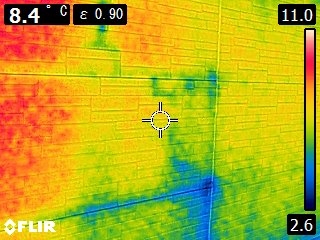 本体の目地から雨水侵入を確認