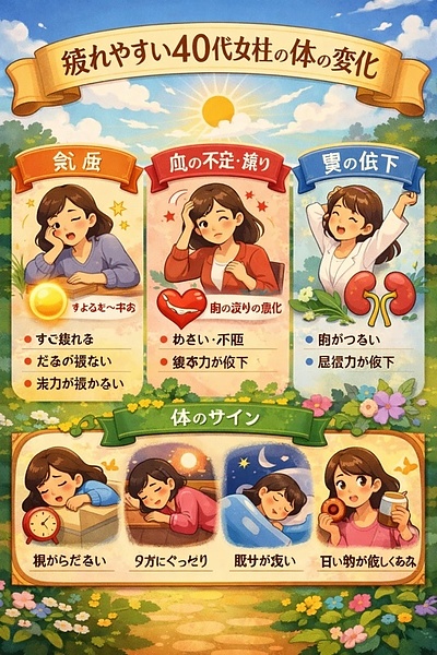 疲れやすくなった40代女性へ 中医学で考える体のバランスの変化