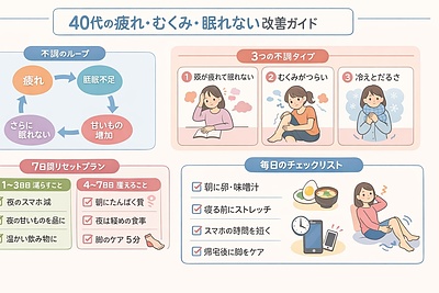寝ても疲れが取れない40代へ