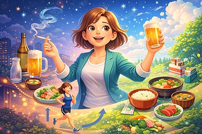 40代の忙しい女性へ。お酒が好きでも、生活が不規則でも「続くダイエット」は作れます