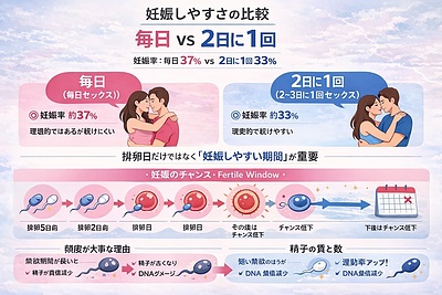 【妊活の新常識】「排卵日の一発勝負」より「回数」が妊娠率を変える理由