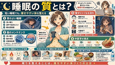 睡眠時間が短くても痩せたい人が知っておきたい「睡眠の質」と体の整え方