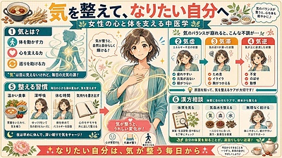 なりたい自分とは？中医学の「気」から考える、女性の心と体の整え方