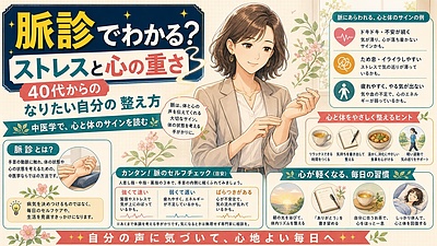 40代からの「なりたい自分」を支える脈診入門｜ストレスで心が重いときの中医学的な整え方