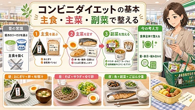 コンビニでダイエットはできる？忙しい女性のための選び方と、昔の常識との違い