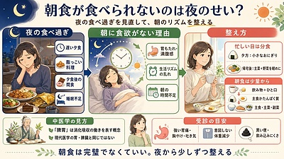 朝食が食べられないのは夜のせい？――夜の食べ過ぎを見直して、朝のリズムを整える方法