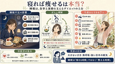 寝れば痩せるは本当？――睡眠不足とダイエットの関係を中医学と現代医学から解説