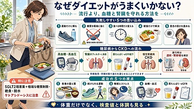 なぜダイエットがうまくいかない？――糖質制限・糖尿病・慢性腎臓病をつなげて考える5つの見直し