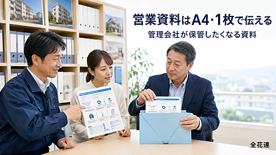 【第57話】営業資料はA4・1枚で十分！管理会社が保管したくなる資料の作り方