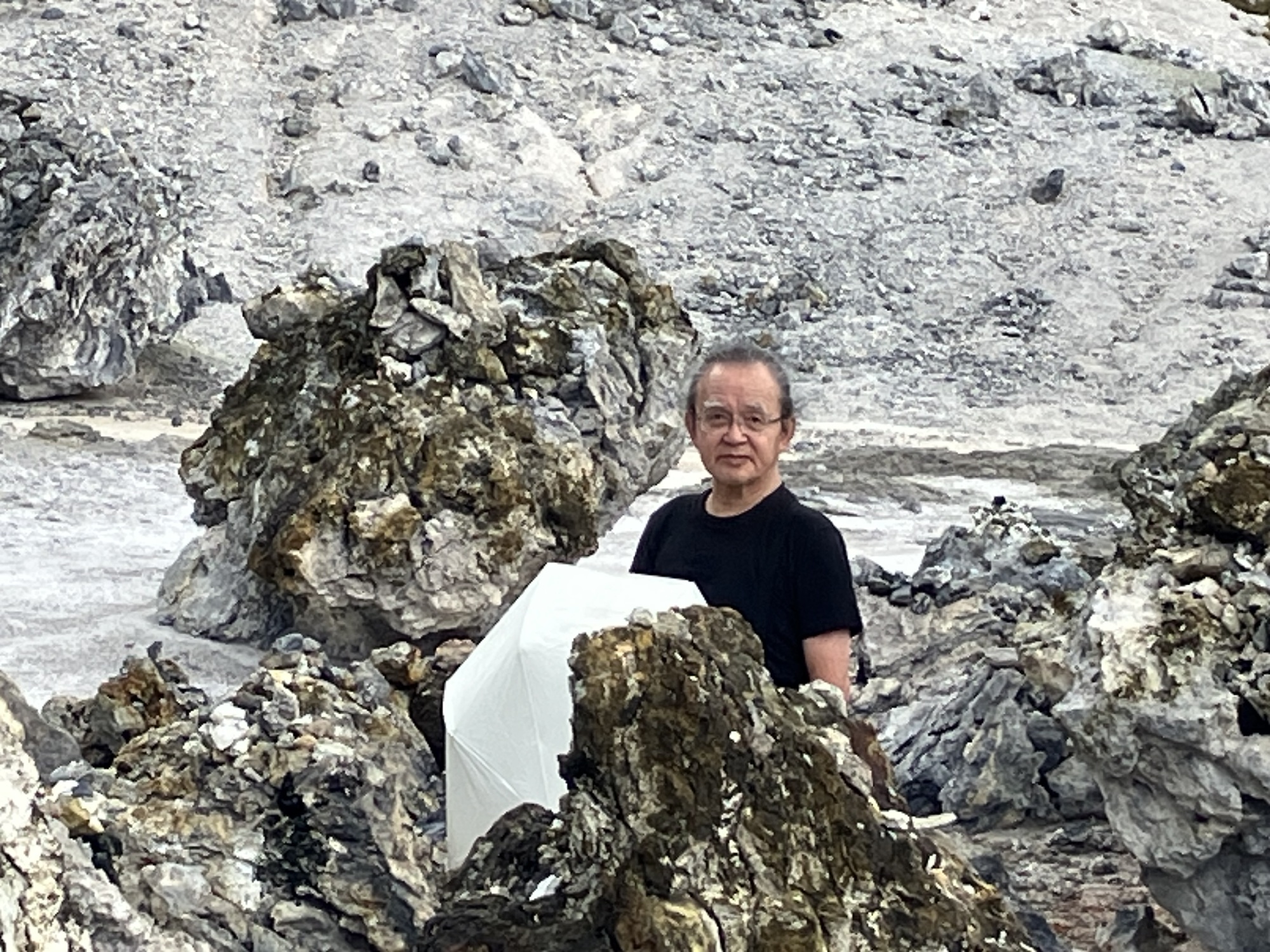 恐山　菩提寺　境内裏側の「地獄」「極楽浜」