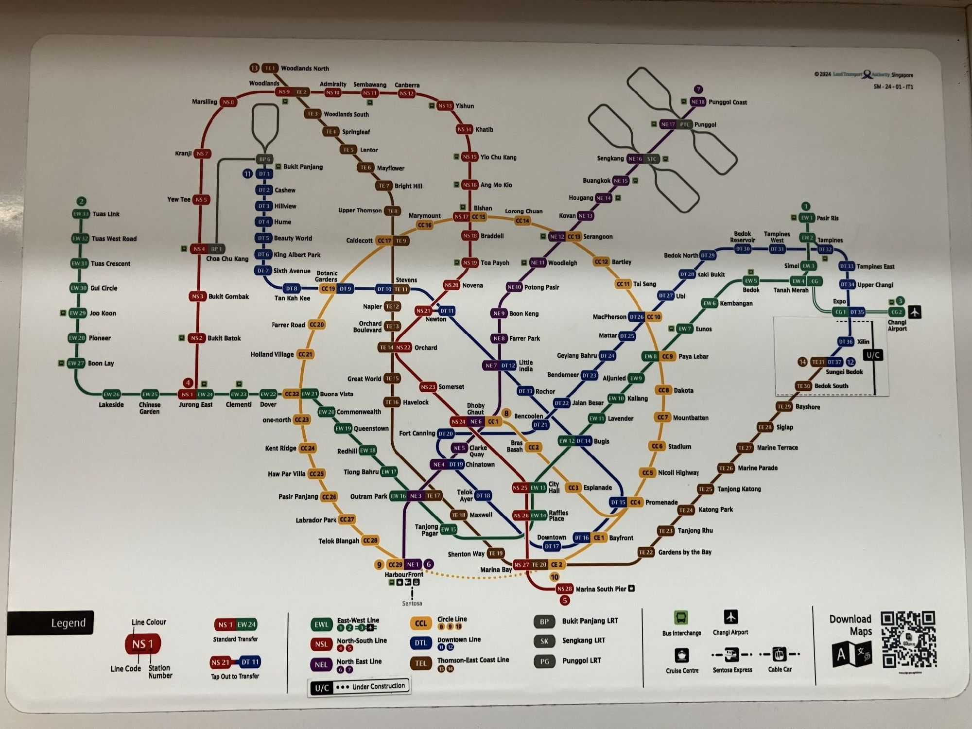 シンガポール地下鉄路線図