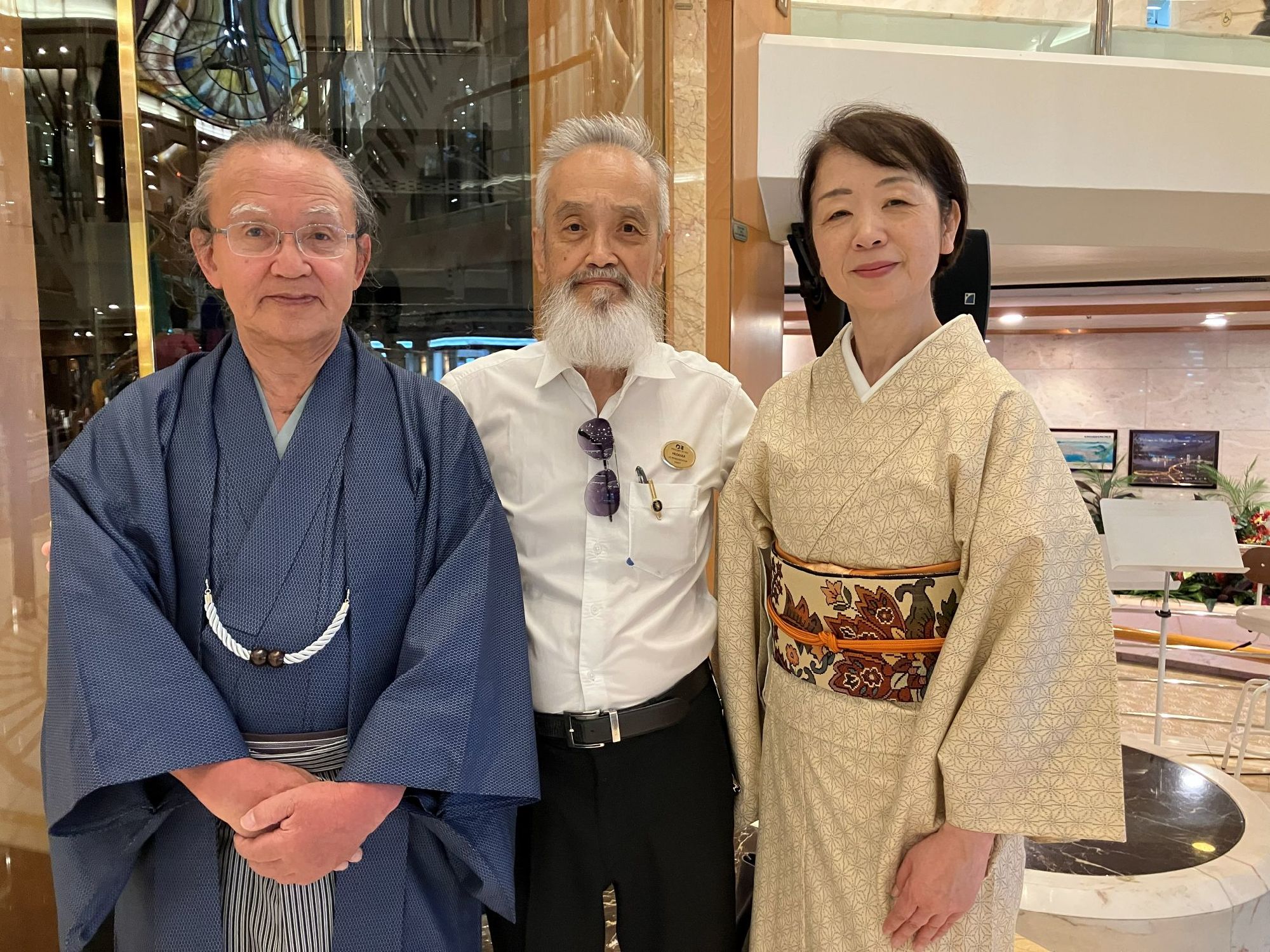 狭間船長と一緒に