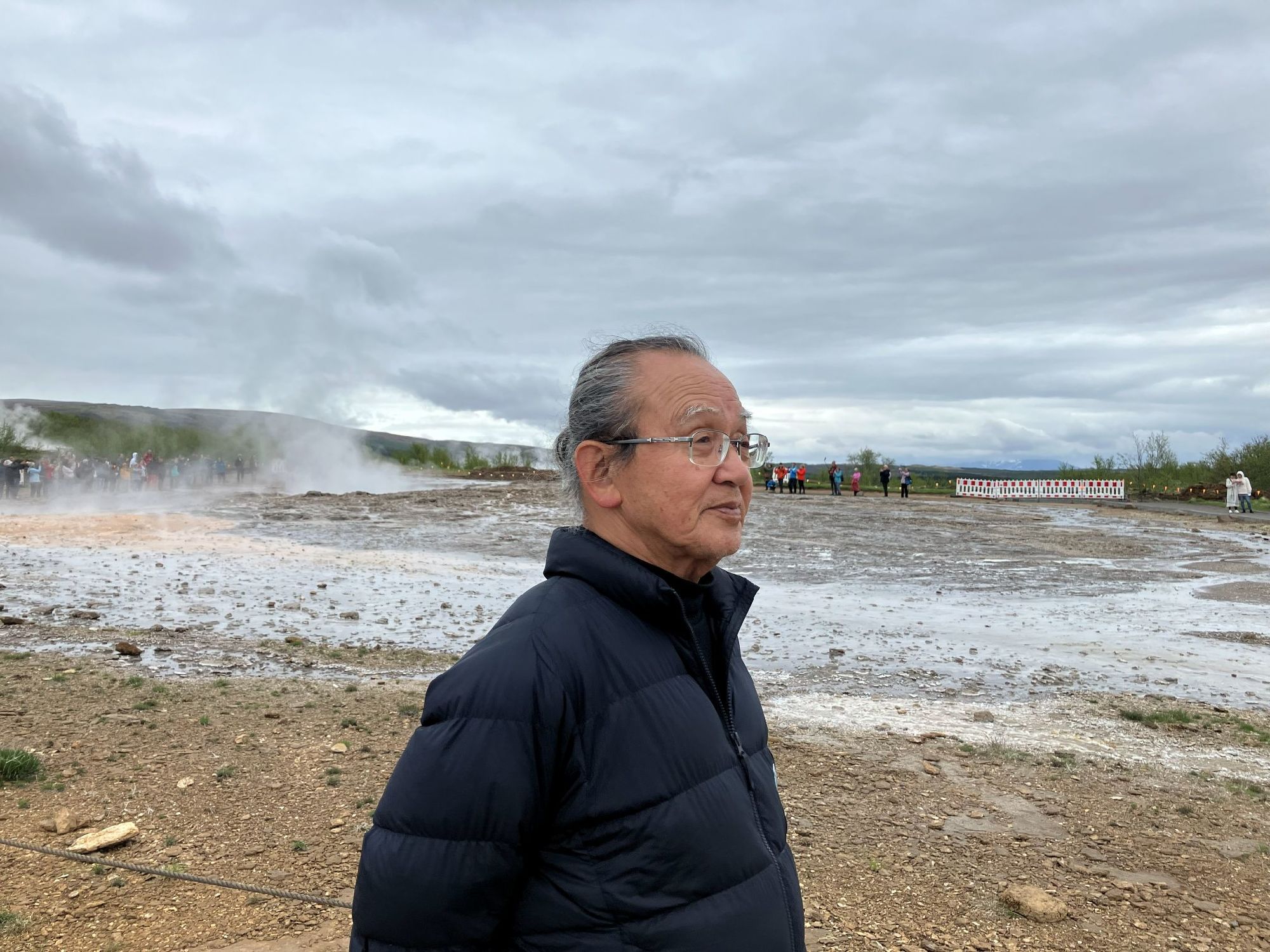 ストロックル(間欠泉)にて