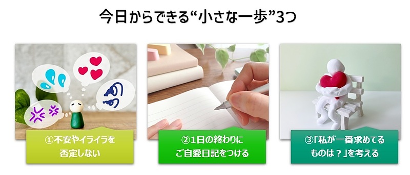 【図】今日からできる“小さな一歩”3つ