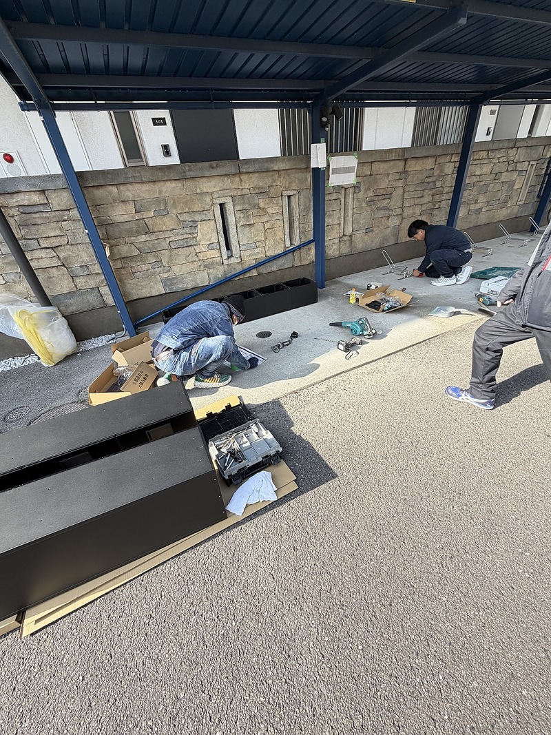 宅配ボックス⑥ 施工中 リノベーション 外構 宅配ボックス⑥ 施工中 リノベーション 外構