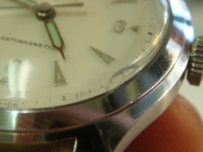 アンティーク腕時計のプラスチック風防交換しました。 :時計職人 川口
