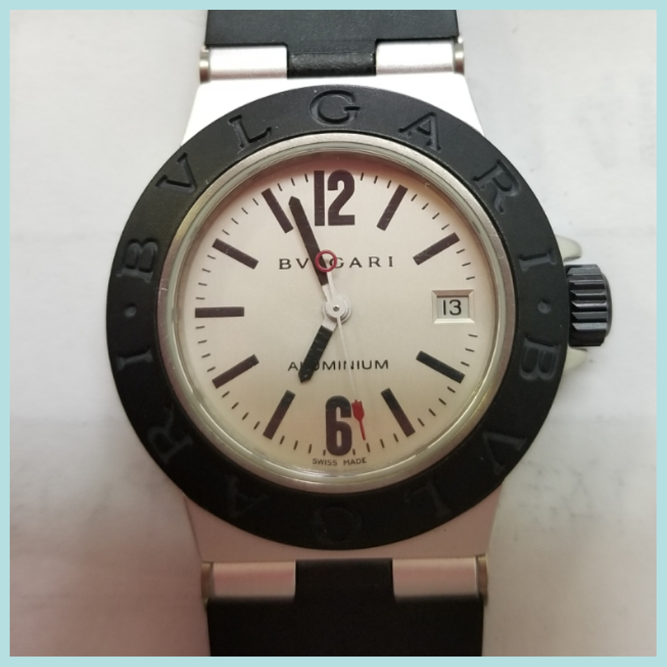 ブルガリ アルミニウム腕時計AL32TA・A 代替え交換用ラバーベルト - 家具