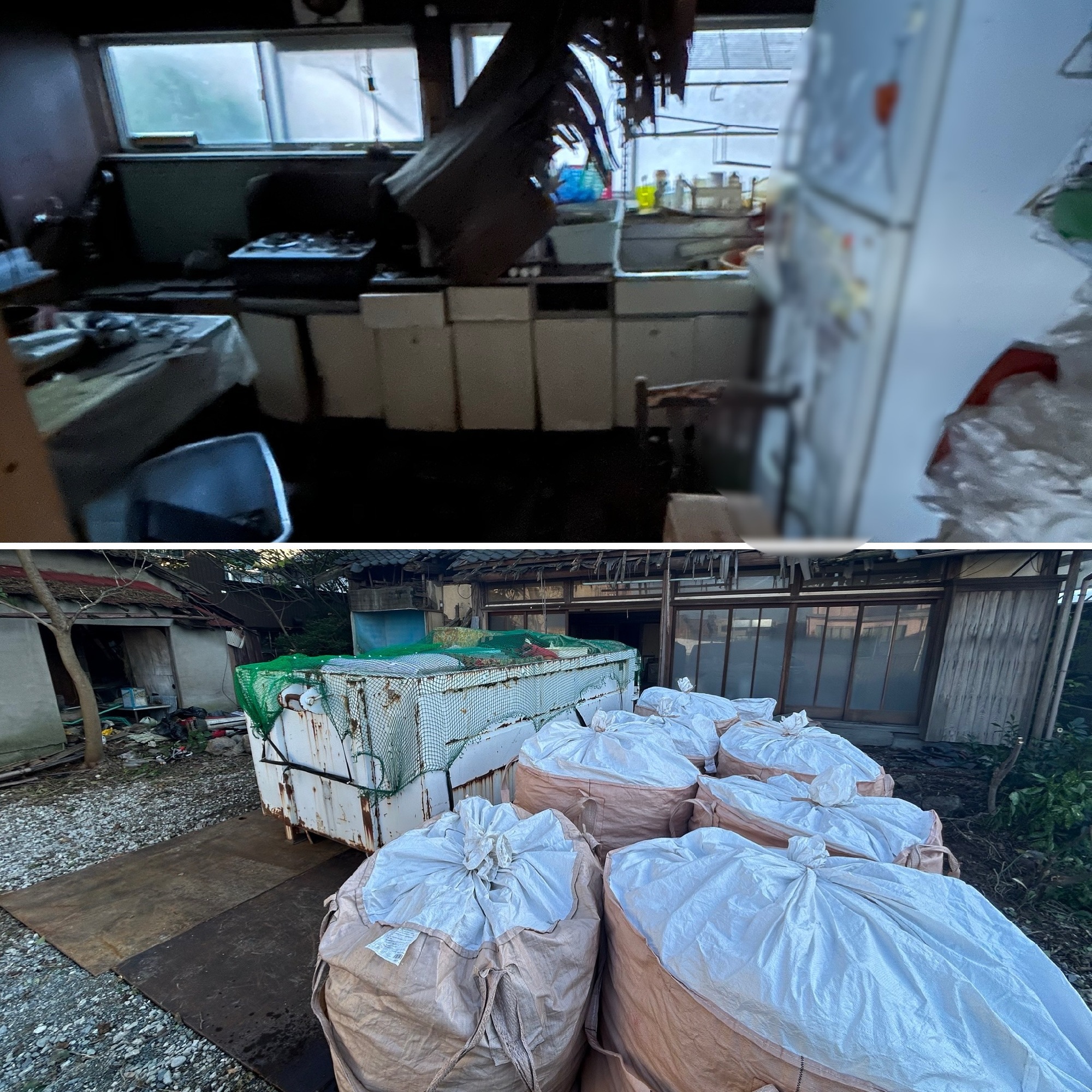 お家じまいによる不要物回収作業