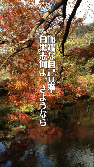 極端な自己基準による歪み：白黒志向