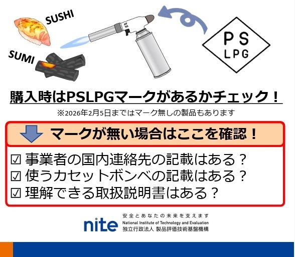 ガスボンベ注意