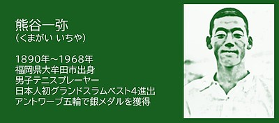 福岡の偉人：大牟田市　世界に食い込んだテニスの先駆者・熊谷一弥