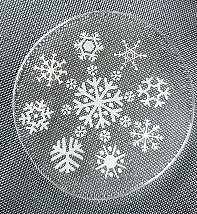 ペトリ皿　時計皿　シャーレ―　理化学ガラス　デザインサンドブラスト　インテリア