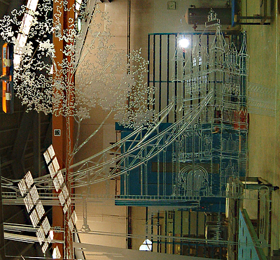 ガラスエッチング　装飾ガラス　間仕切り　ロンドン橋　ロンドンブリッジ　証券会社　