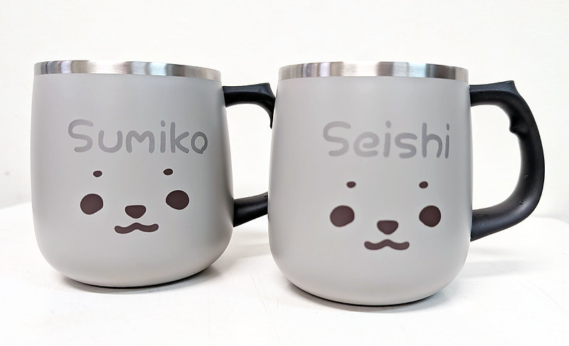 ステンレスタンブラー　名前入り　ブラスト加工　