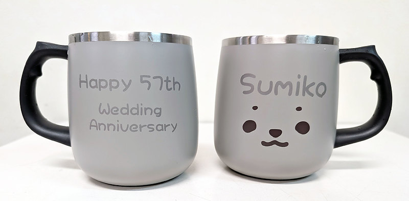 ステンレスタンブラー　名前入り　ブラスト加工　