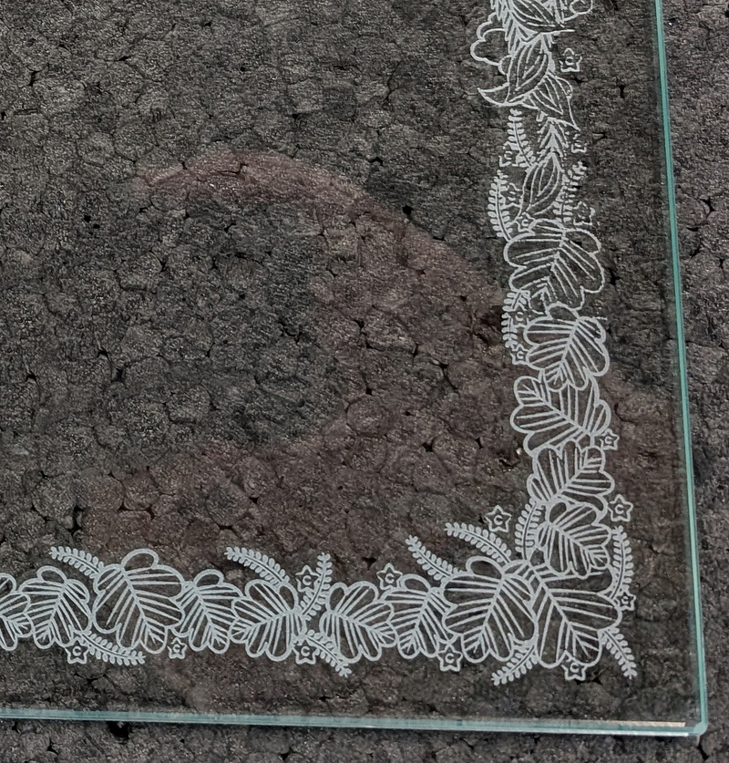 ガラスエッチング　賞状枠