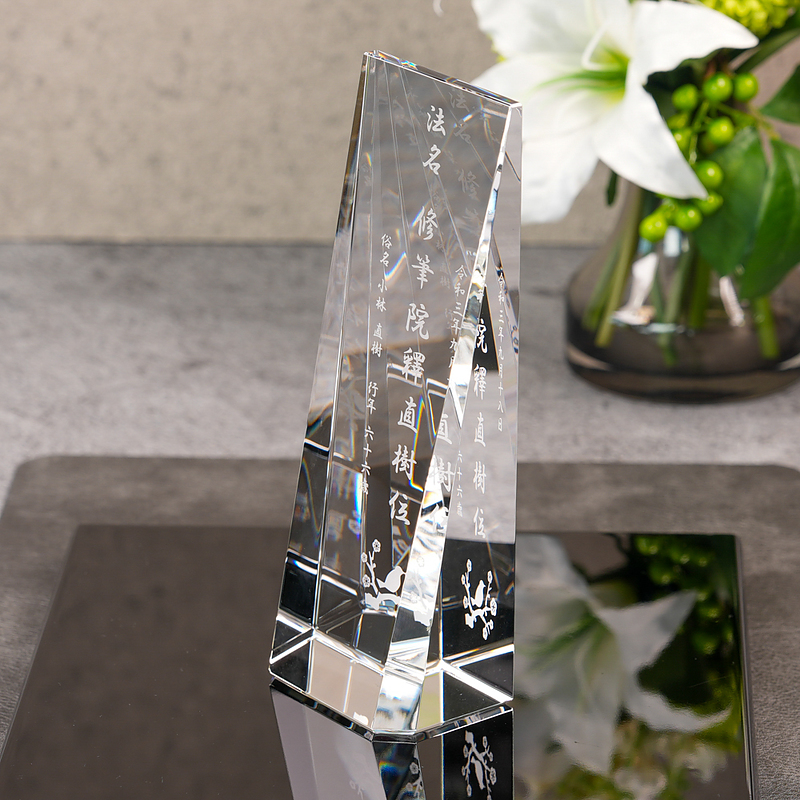 クリスタル位牌　オリジナルデザイン