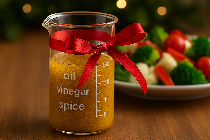 ビーカーで作るドレッシング クリスマス サンドブラスト ビーカーで作るドレッシング クリスマス サンドブラスト