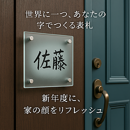 世界に一つ、あなたの字でつくる表札