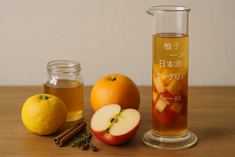 どっしりンダーで作る　サングリア　サンドブラスト　理化レシピ