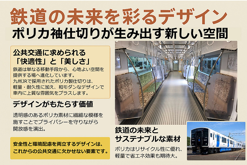 JR　ポリカ袖仕切り　YC1　サンドブラスト加工