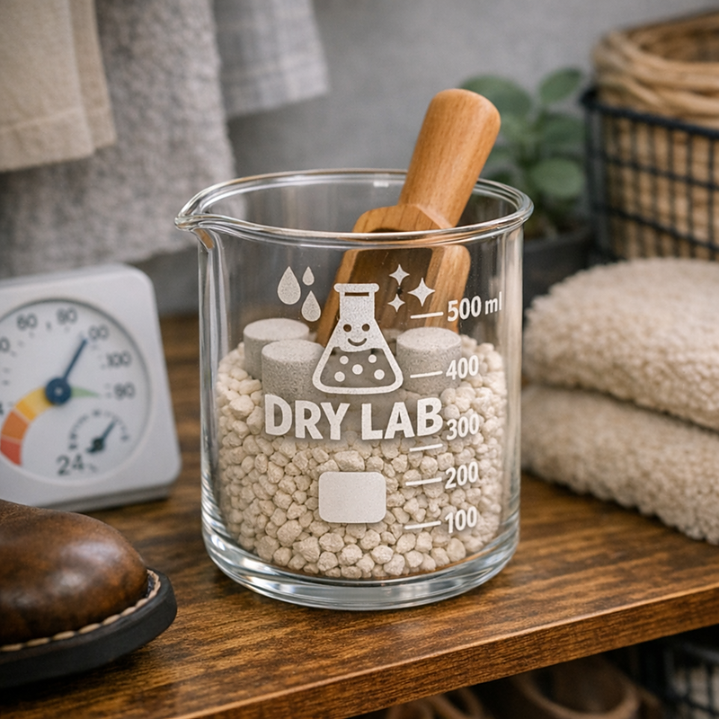 ビーカー　珪藻土　梅雨対策