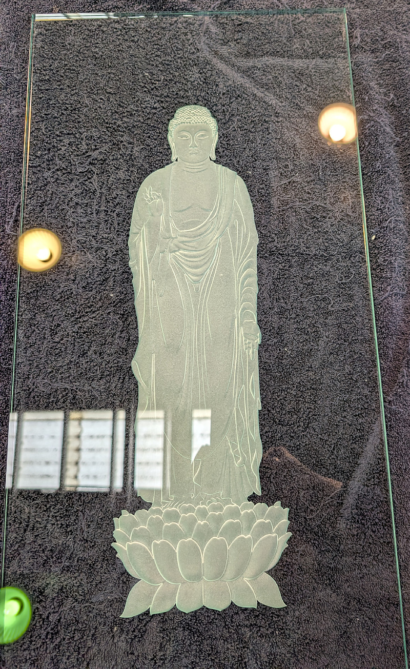 大仏　エッチングガラス