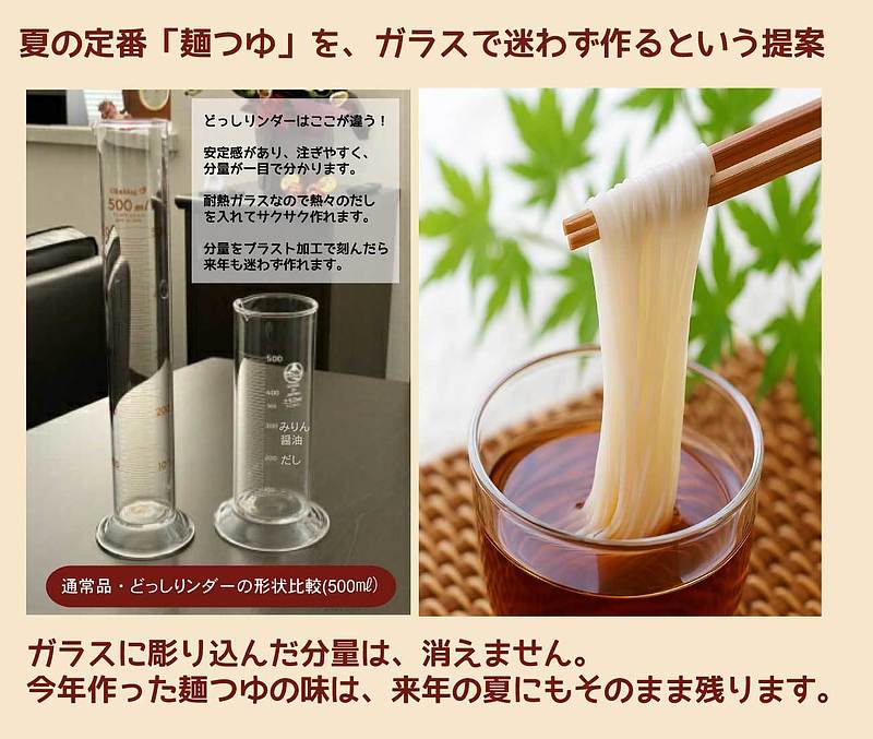 理化学レシピ　どっしりンダー　麺つゆ　オリジナルレシピ