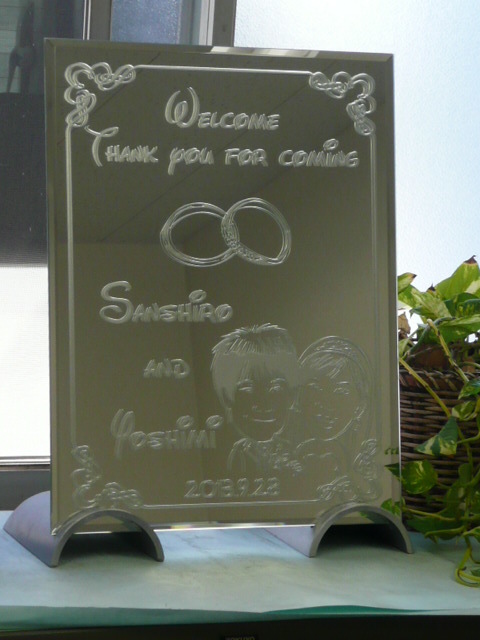 結婚指輪と似顔絵のデザイン