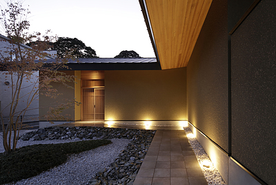 大きな屋根の家