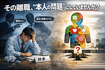 その離職、“本人の問題”にしていませんか？