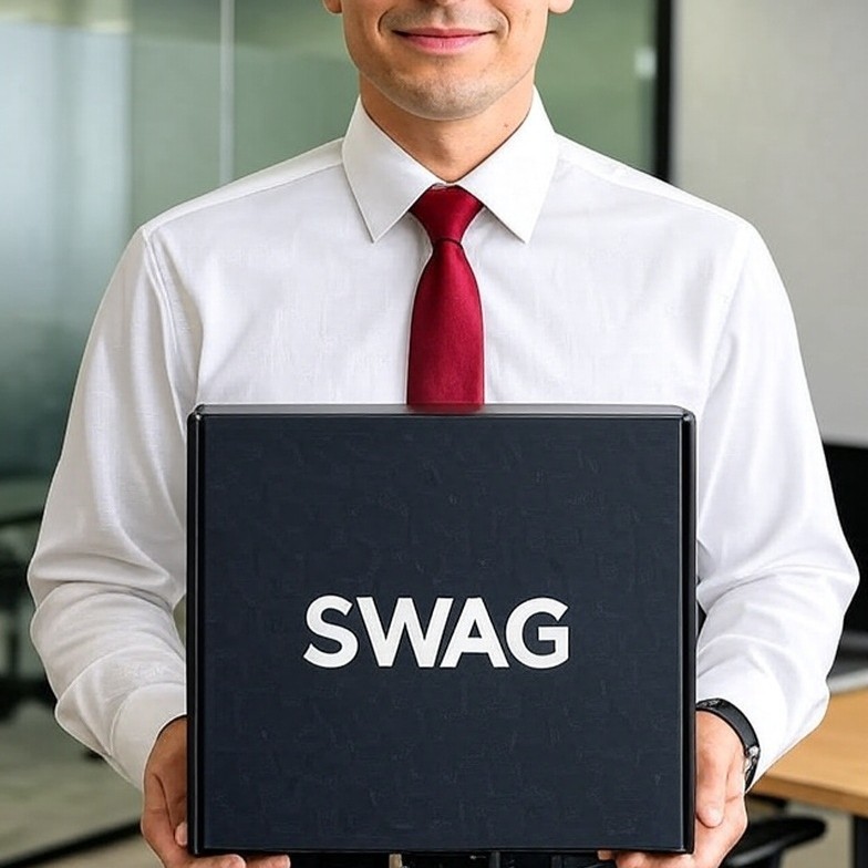swagボックスを抱えるひと