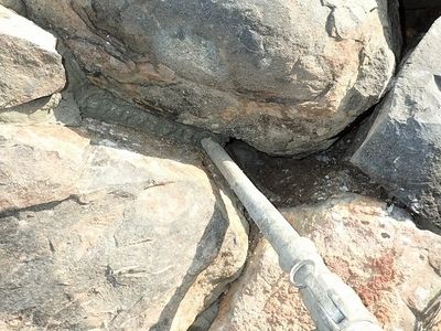 石積接着補強工法の施工写真