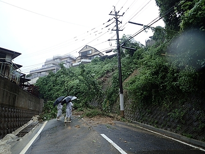 西日本豪雨での災害状況写真