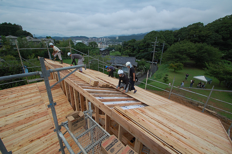 瓦工事過程　福岡注文住宅